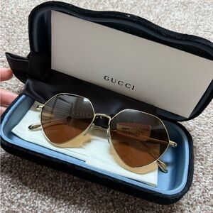 *SOLD* Gucci Gold Aviator Sunglasses